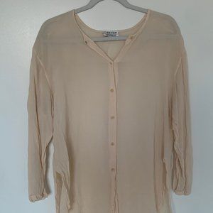 Calvin Klein white silk blouse